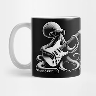 Guitar Cat Novelty Rock Music Band Concert Funny Cat Mug